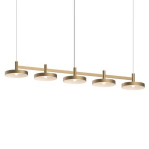 Systema Staccato 5-Light LED Linear Pendant in Brass Finish