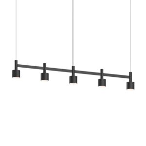 Systema Staccato 5-Light LED Linear Pendant in Satin Black