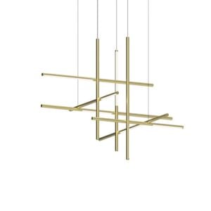 Labyrinth 1-Light LED Pendant in Brass Finish