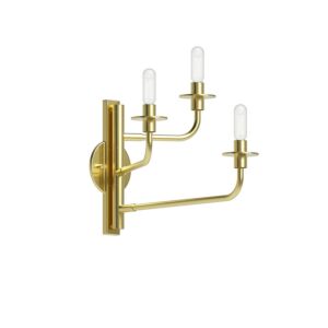 Atelier 3-Light Wall Sconce in Satin Brass