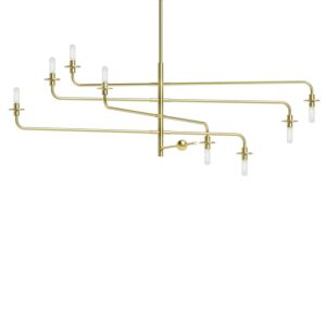 Atelier 8-Light Pendant in Satin Brass