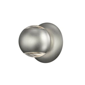 Hemisphere 2-Light Wall Sconce in Natural Anodized