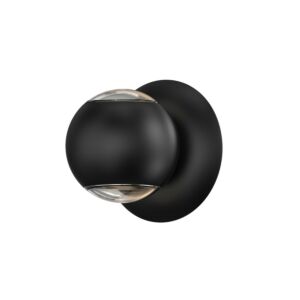 Hemisphere 2-Light Wall Sconce in Textured Black