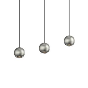 Hemisphere 3-Light Linear Pendant in Natural Anodized