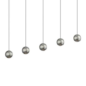 Hemisphere 5-Light Linear Pendant in Natural Anodized