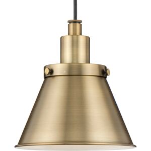 Hinton 1-Light Pendant in Vintage Brass