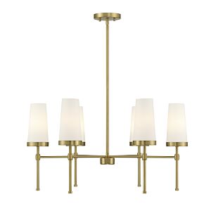 Haynes 6-Light Chandelier in Warm Brass