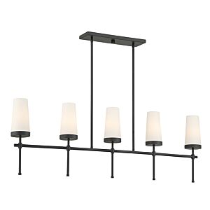 Haynes 5-Light Linear Chandelier in Matte Black