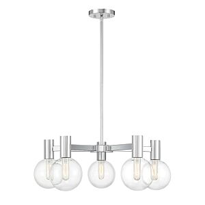 Wright 5-Light Chandelier in Chrome