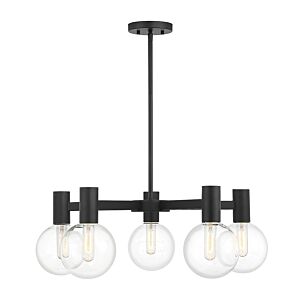 Wright 5-Light Chandelier in Matte Black