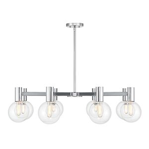 Wright 8-Light Chandelier in Chrome