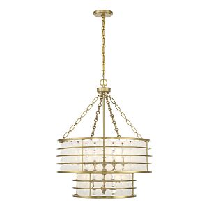 Byron 6-Light Chandelier in Warm Brass