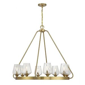 Carlton 8-Light Chandelier in Warm Brass