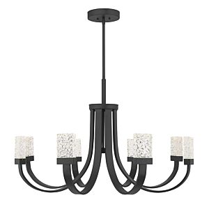 Kahn 9-Light LED Chandelier in Matte Black