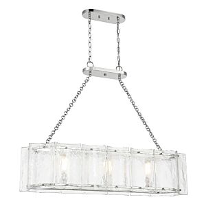 Genry 3-Light Linear Chandelier in Polished Nickel