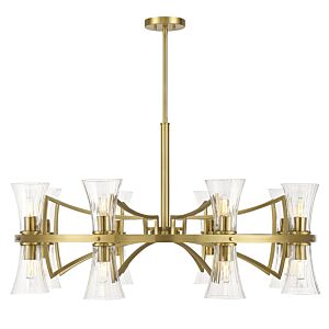 Bennington 16-Light Chandelier in Warm Brass