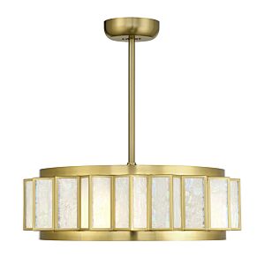 Gideon 4-Light LED Fan D'Lier in Warm Brass