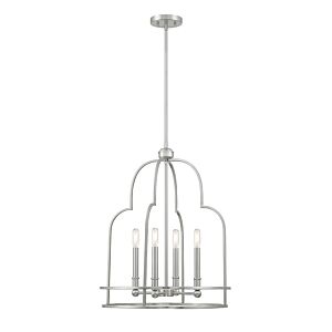 Diplomat 4-Light Pendant in Satin Nickel