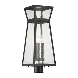 Millford 3-Light Outdoor Post Lantern in Matte Black