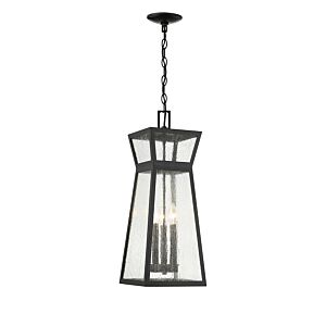 Millford 3-Light Outdoor Hanging Lantern in Matte Black