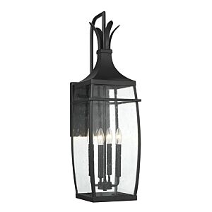 Montpelier 4-Light Outdoor Wall Lantern in Matte Black