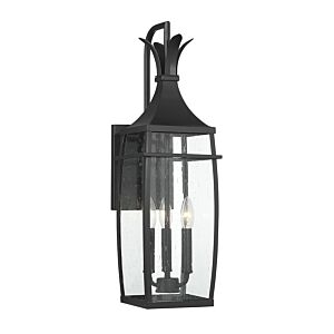 Montpelier 3-Light Outdoor Wall Lantern in Matte Black