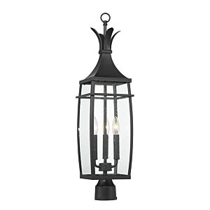 Montpelier 3-Light Outdoor Post Lantern in Matte Black