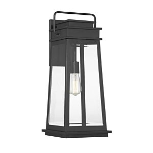 Boone 1-Light Outdoor Wall Lantern in Matte Black