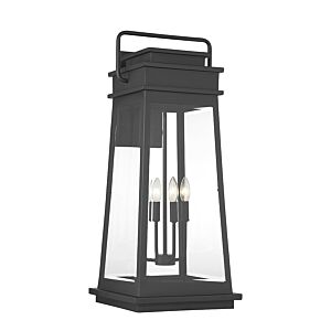 Boone 4-Light Outdoor Wall Lantern in Matte Black