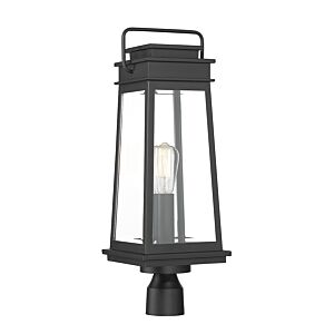 Boone 1-Light Outdoor Post Lantern in Matte Black