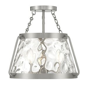 Crawford 3-Light Ceiling Light in Satin Nickel