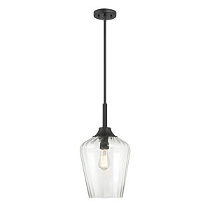 Carlton 1-Light Pendant in Matte Black