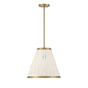 Aster 1-Light Pendant in Warm Brass