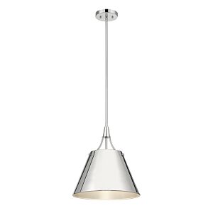 Willis 1-Light Pendant in Polished Nickel