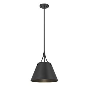 Willis 1-Light Pendant in Matte Black