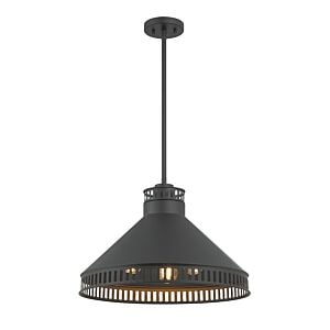 Seagram 3-Light Pendant in Matte Black