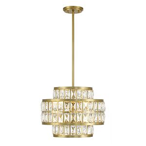 Renzo 3-Light Pendant in Warm Brass