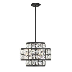 Renzo 3-Light Pendant in Matte Black