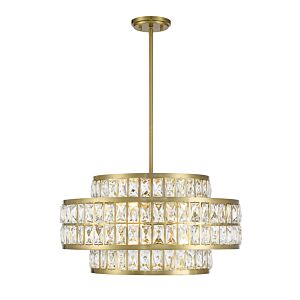 Renzo 4-Light Pendant in Warm Brass