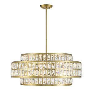 Renzo 6-Light Pendant in Warm Brass