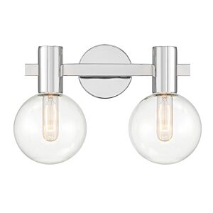 Wright 2-Light Bathroom Vanity Light in Chrome