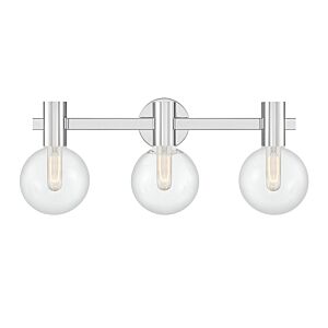 Wright 3-Light Bathroom Vanity Light in Chrome