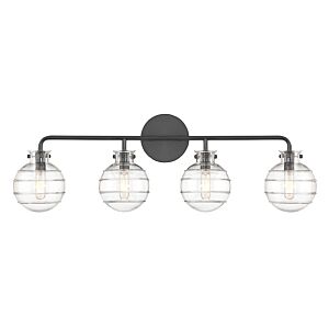 Mason 4-Light Bathroom Vanity Light in Matte Black