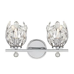 Moreno 2-Light Bathroom Vanity Light in Chrome