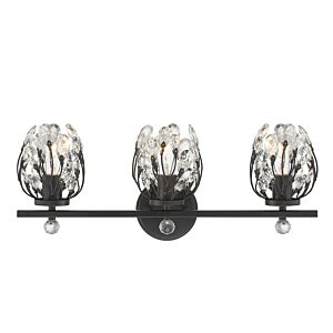 Moreno 3-Light Bathroom Vanity Light in Matte Black