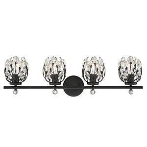 Moreno 4-Light Bathroom Vanity Light in Matte Black