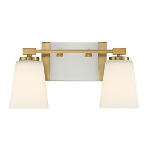 Darby 2-Light Bathroom Vanity Light in Warm Brass