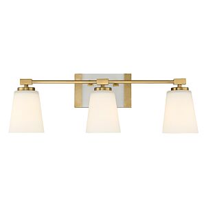 Darby 3-Light Bathroom Vanity Light in Warm Brass