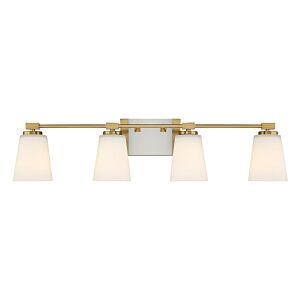 Darby 4-Light Bathroom Vanity Light in Warm Brass