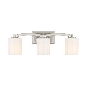 Whitney 3-Light Bathroom Vanity Light in Satin Nickel